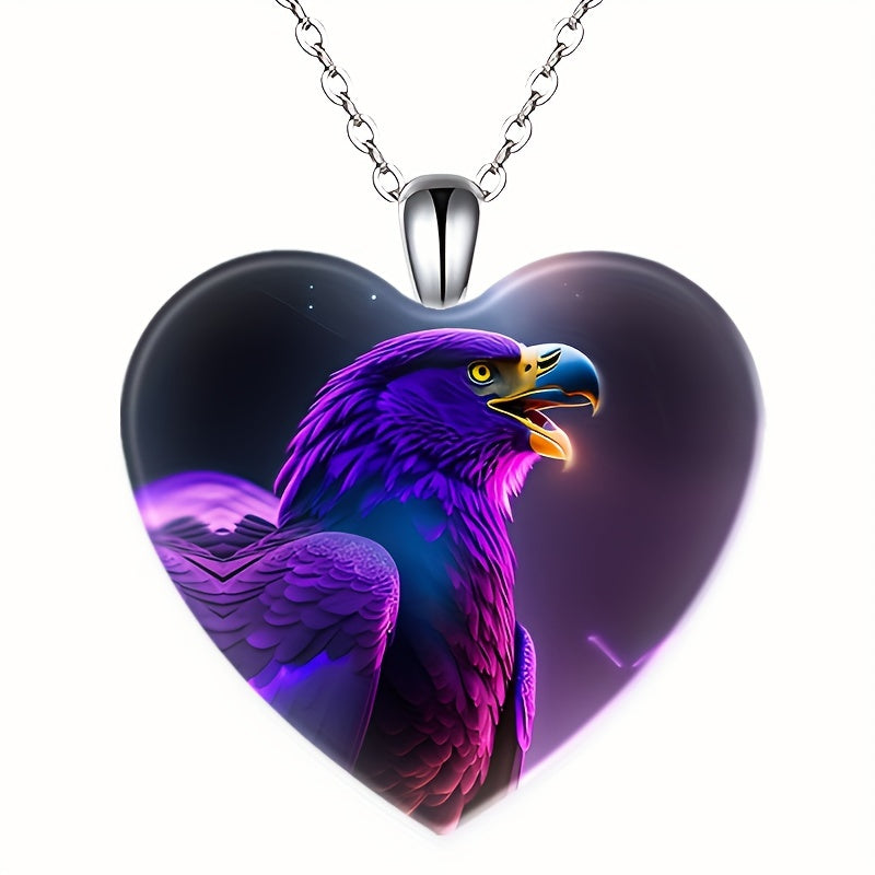Eagle Pattern Crystal Pendant Necklace for Women