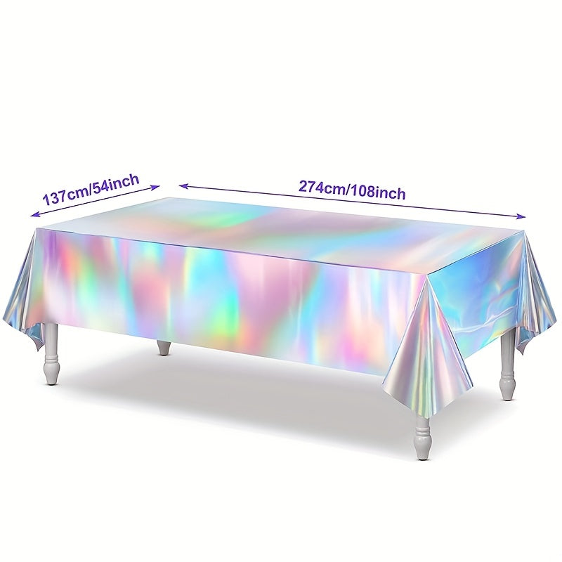 Rainbow Theme Party Tablecloth for Birthday Wedding Christmas Celebrations