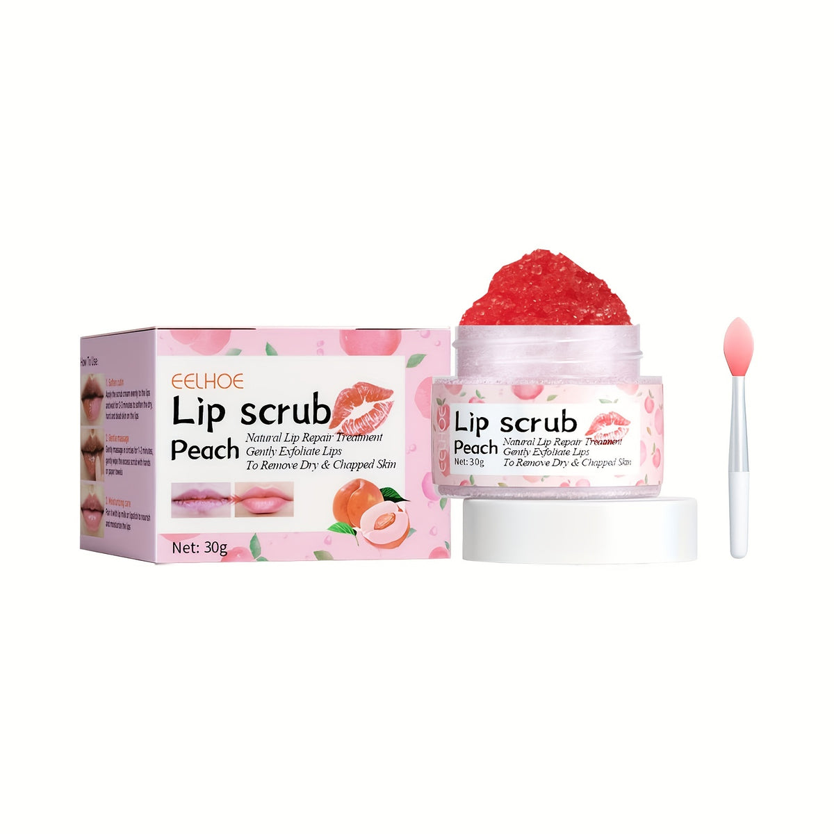 Peach Lip Scrub Exfoliate Moisturize Lips