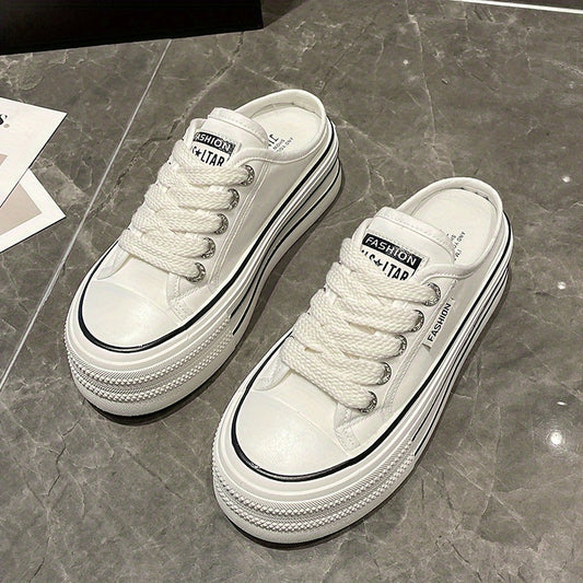 Women's Platform Slip On Mule Sneakers