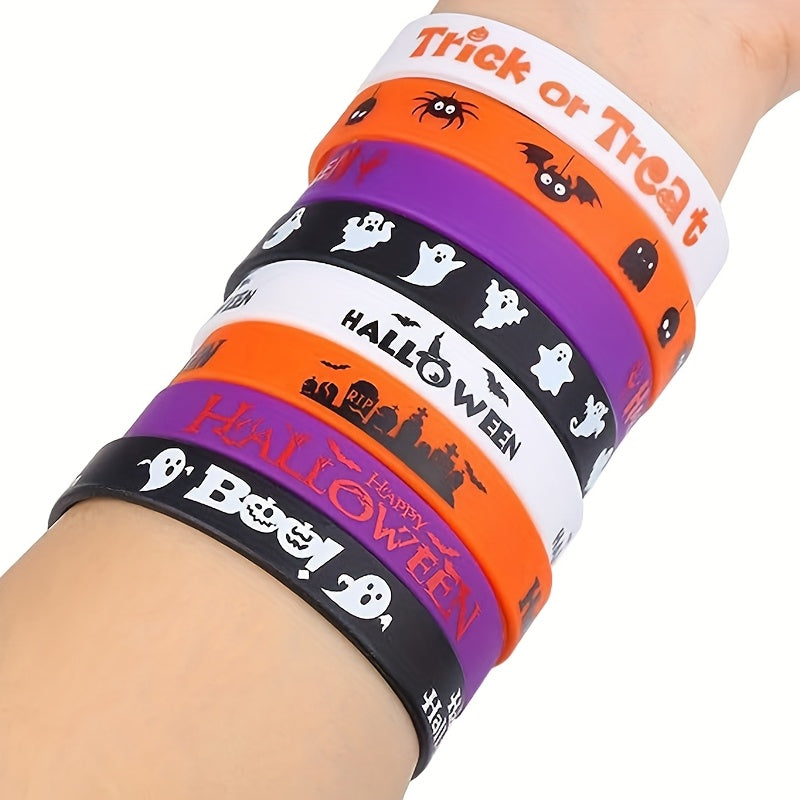 Halloween Party Silicone Bracelets 24pcs Trick Or Treat Team Rewards