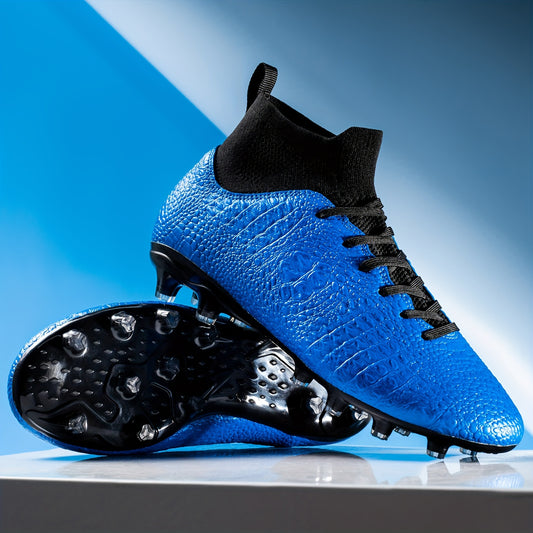 Boy's High Top Soccer Cleat Spikes Non Slip Professional Outdoor Soccer Shoes