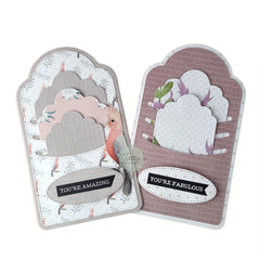 1pc Stitched Slot Tag Set Metal Cutting Dies for Card Making DIY Scrapbooking