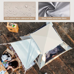 Portable Folding Tent 210D Oxford Cloth Tent For Camping