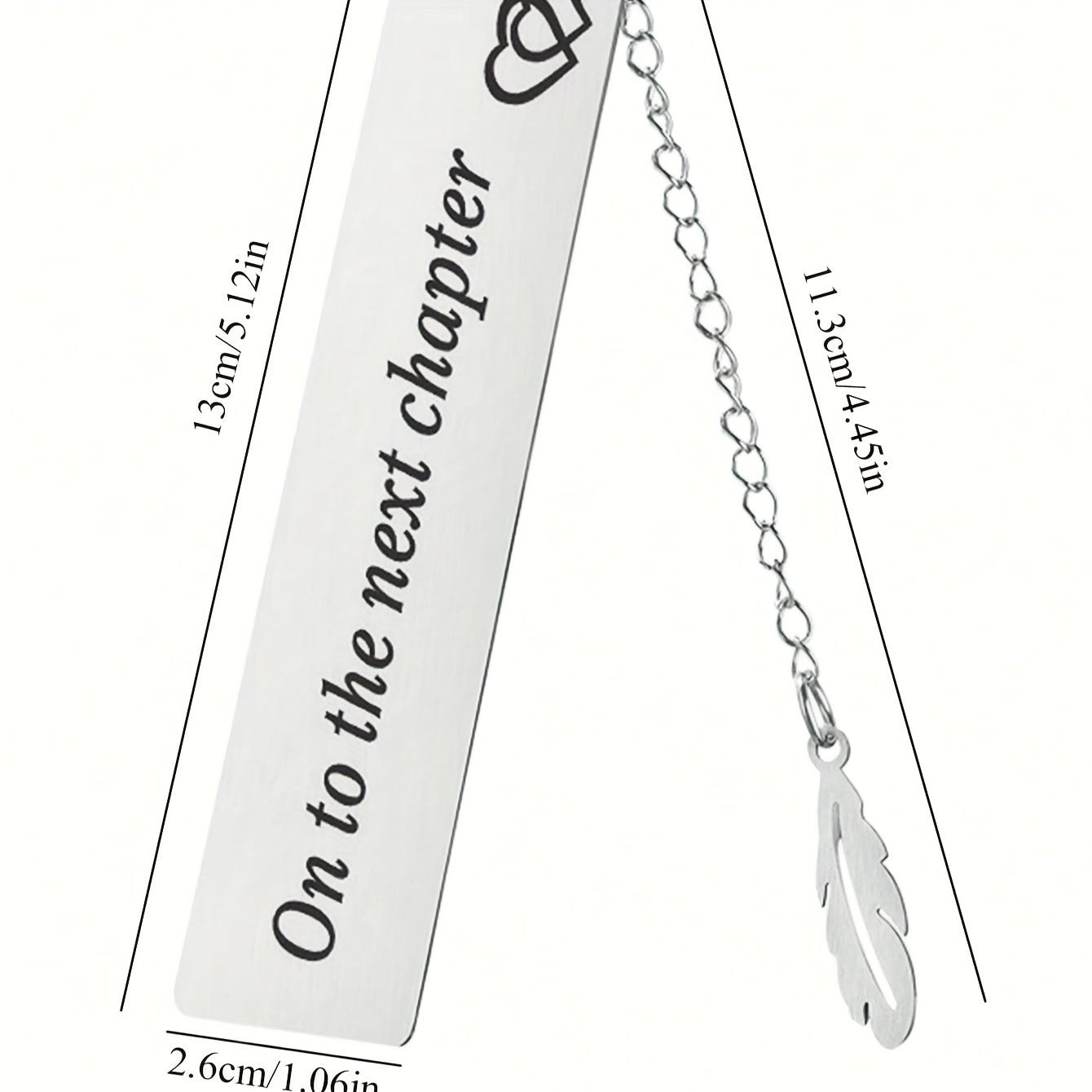 Stainless Steel Lettering Bookmark Inspirational Graduation Gift