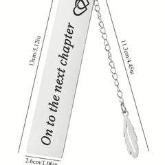 Stainless Steel Lettering Bookmark Inspirational Graduation Gift