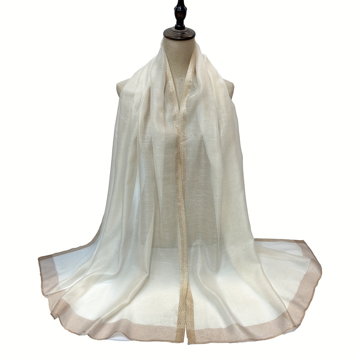 Silk Block Scarf Causal Shawl Thin Breathable Windproof Head Wrap