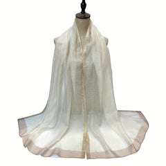 Silk Block Scarf Causal Shawl Thin Breathable Windproof Head Wrap