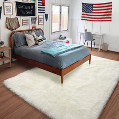 Soft Shaggy Long Area Rug Fluffy Carpet Bedroom Floor Rug