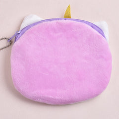 Girls Plush Unicorn Coin Purse Wallet Backpack Pendant