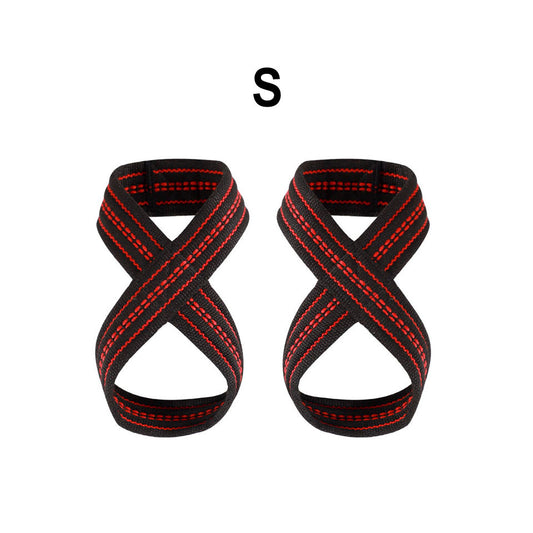 2pcs Weightlifting Fitness Cotton Non slip 8 shaped Moving Belt Pull up Grip