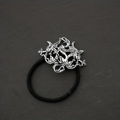Ancient Alloy Hair Tie Dragon Decor Hair Ring Elastic Ponytail Holder