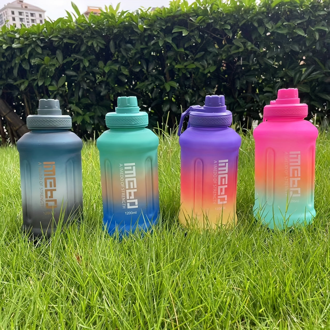 Large 40oz Gradient Water Bottle Portable Travel Cup