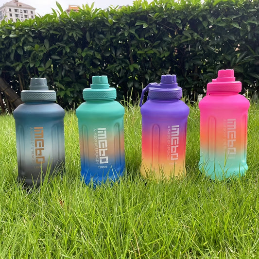 Large 40oz Gradient Water Bottle Portable Travel Cup