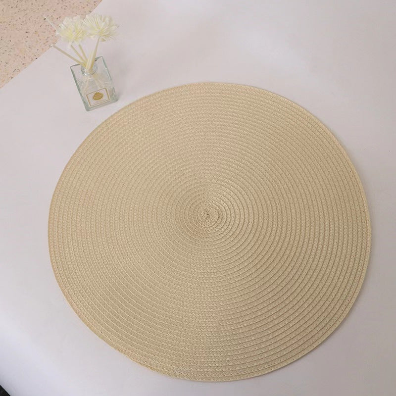 6pcs Round Heat Resistant Placemats for Dining Coffee Table Mats