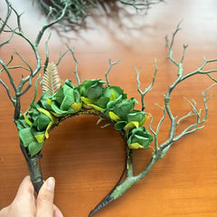 Baroque Style Hair Crown for Halloween Cosplay Parties