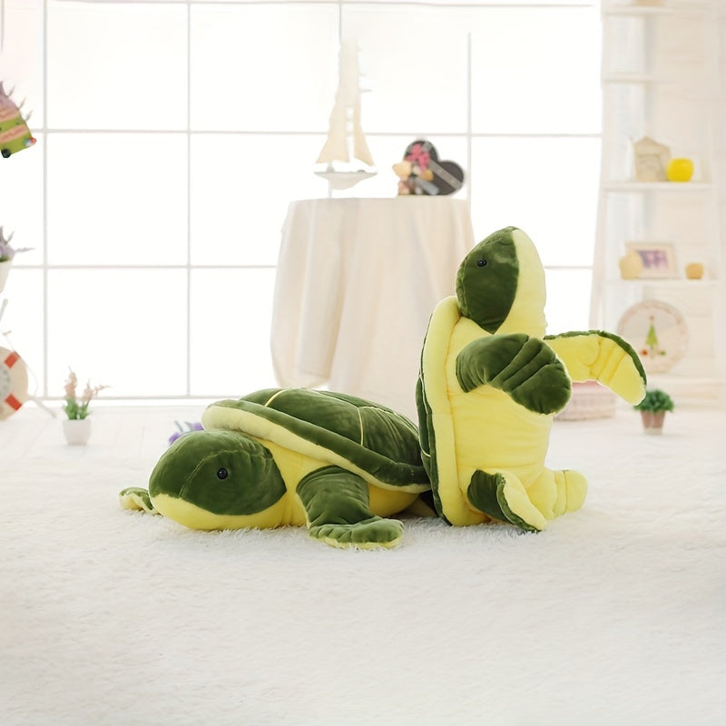 Sea Turtle Plush Toy 15.7in, 19.7in, 23.6in Compression Bag - Halloween Gift