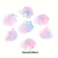 10pcs 10mm Bluebells Glass Beads Jewelry Making DIY Necklace Bracelet Pendant