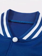 High Maintenance Varsity Jacket Men's Casual Solid Button Up Jacket