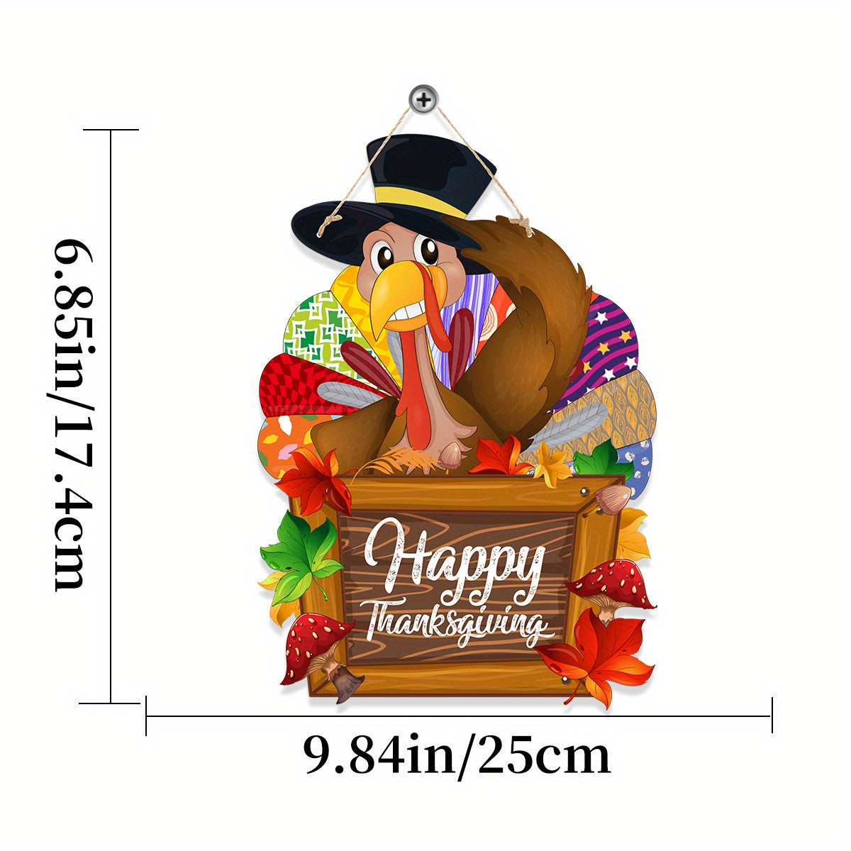 Thanksgiving Party Decoration Hemp Rope Doorplate