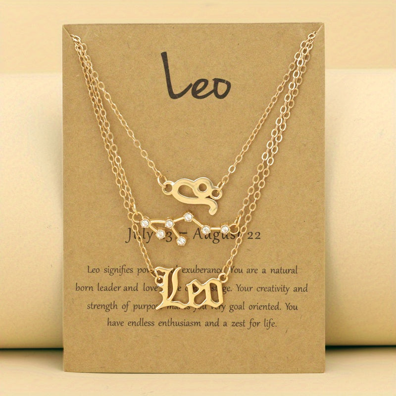 Zodiac Symbols Thin Chain Anklet Friendship Bracelet Gift For Women