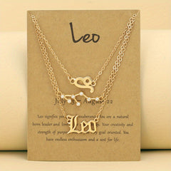 Zodiac Symbols Thin Chain Anklet Friendship Bracelet Gift For Women