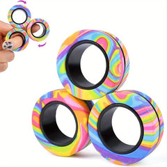 Magnetic Finger Ring Fidget Toy Halloween Christmas Gift