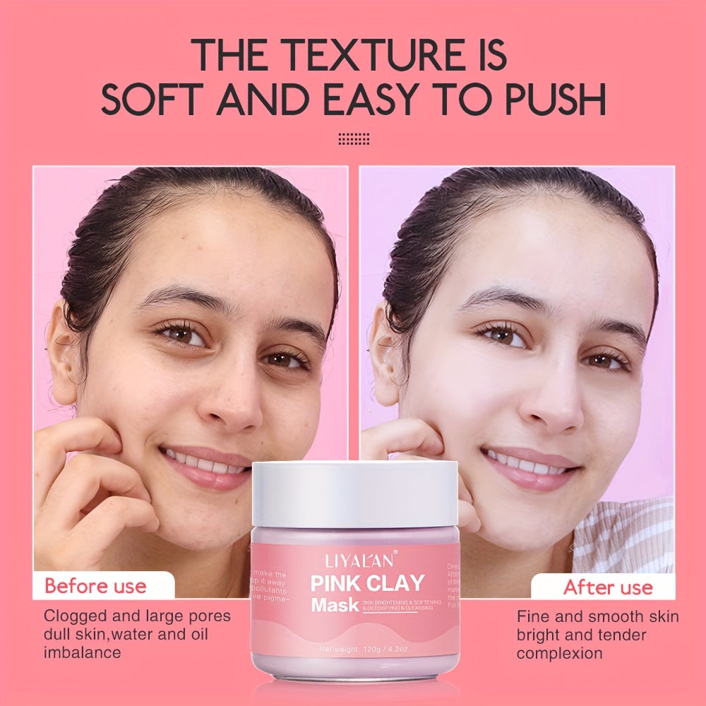 Organic Pink Clay Face Mud Mask - Natural Skincare Solution
