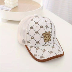 Kids' Embroidered Bear Baseball Cap Visor