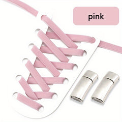 Polyester No Tie Shoelaces with Buckles for Sneakers