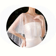 Bridal Cape Sheer Mesh Wedding Accessory Lightweight Breathable