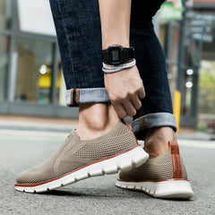 Men's Breathable Mesh Khaki Shoes