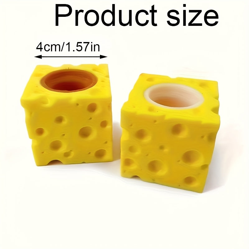 3pcs Squeeze Cheese Mouse Fun Toy Prank Cup Animal Birthday Gift