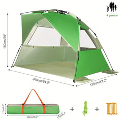 Portable 3 Person Beach Tent for Family Outings