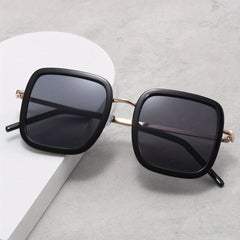 Square Sunglasses Anti Glare UV400 Sun Shades Metal Glasses for Driving