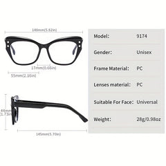 Y2K Cat Eye Women Glasses Butterfly Frame Gradient Clear Lens Glasses Vintage