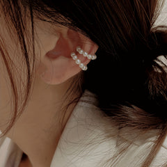 Pearl U-shaped Clip-On Earrings Lightweight Jewelry Adjustable Ear Clips