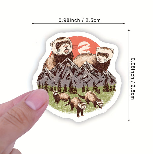 500pcs Ferrets Stickers Roll Vinyl Stickers