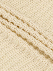  Solid Open Front Sweater Cardigan With Pockets