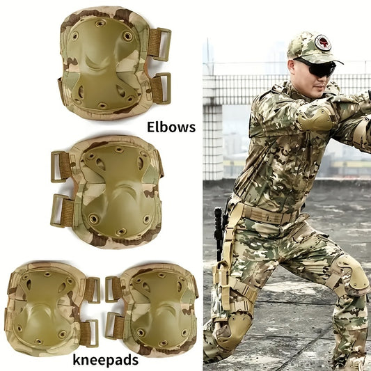 Adult Tactical Knee and Elbow Pads - Lightweight and Durable