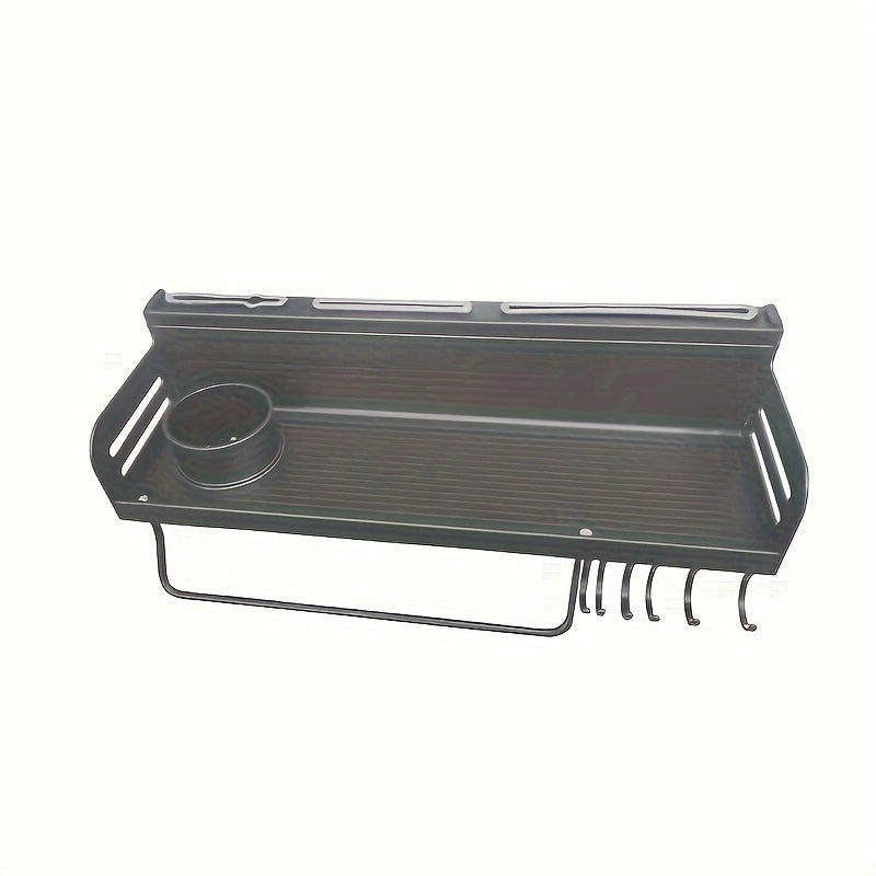 Wall Mounted Spice Organizer Rack with Chopsticks Holder