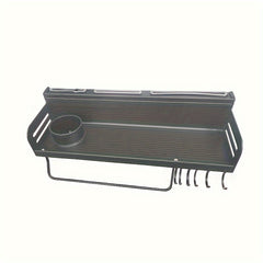 Wall Mounted Spice Organizer Rack with Chopsticks Holder