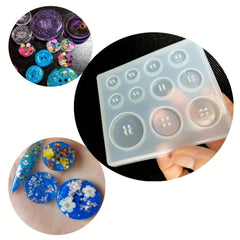 5 Sizes Button Resin Silicone Molds 10 12 15 20 25mm Round Shape Moulds