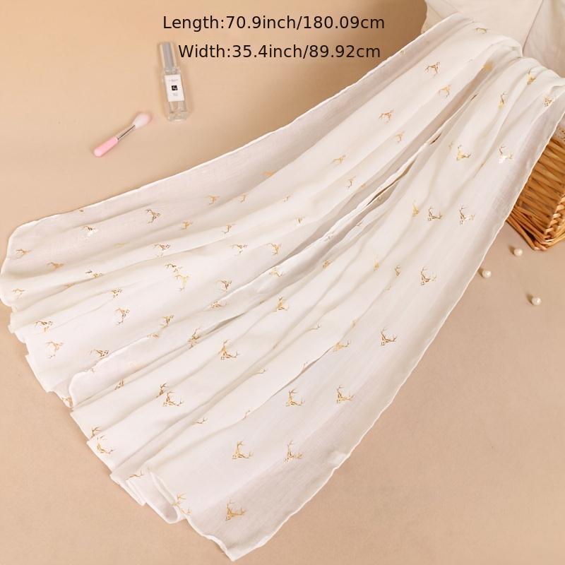Women's Reindeer Shawl Scarf Warm Solid Accessories
