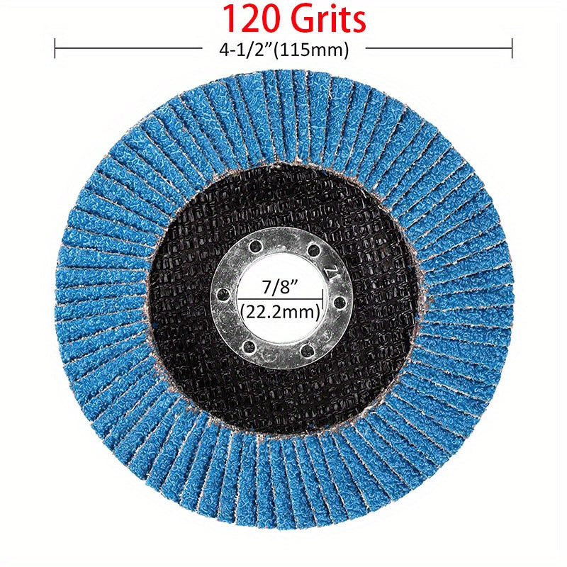 Zirconia Flap Discs 4 1 2 X 7 8 Inch 40 60 80 120 Grit Type 11 Grinding Wheel