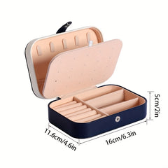Double Layer Travel Jewelry Box Organizer