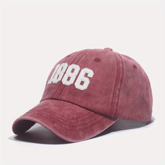 1886 Washed Men's Baseball Cap Sun Hat
