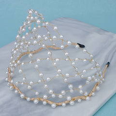 Vintage Fairy Half Face Mask Headband Netted Headband Dance Wedding Party