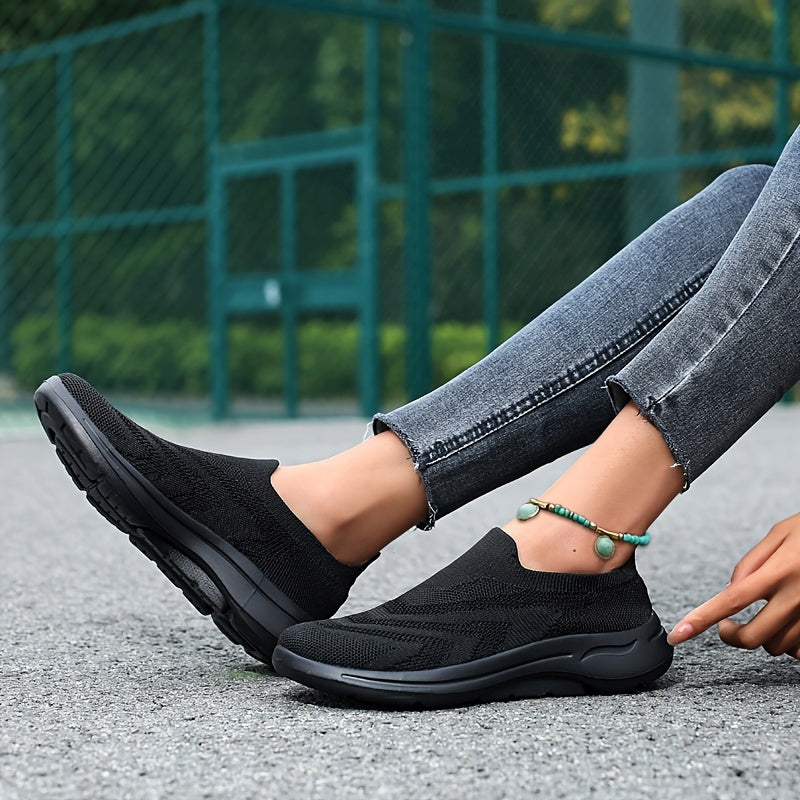Breathable Flying Woven Shoes Lightweight Non Slip Running Sneakers