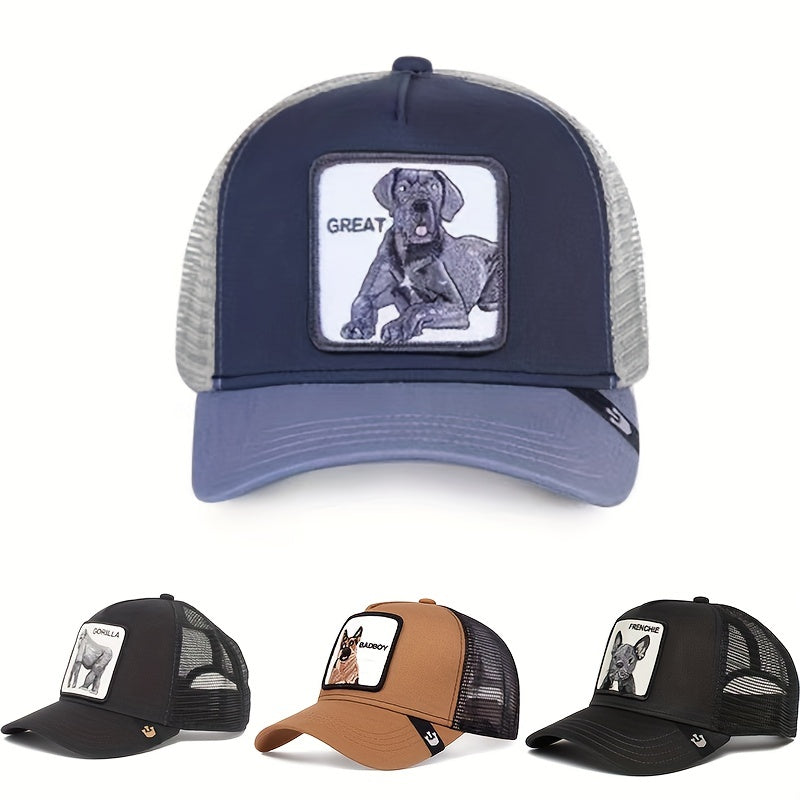 Anime Animal Patch Trucker Hat Mesh Baseball Cap Adjustable Dad Hat